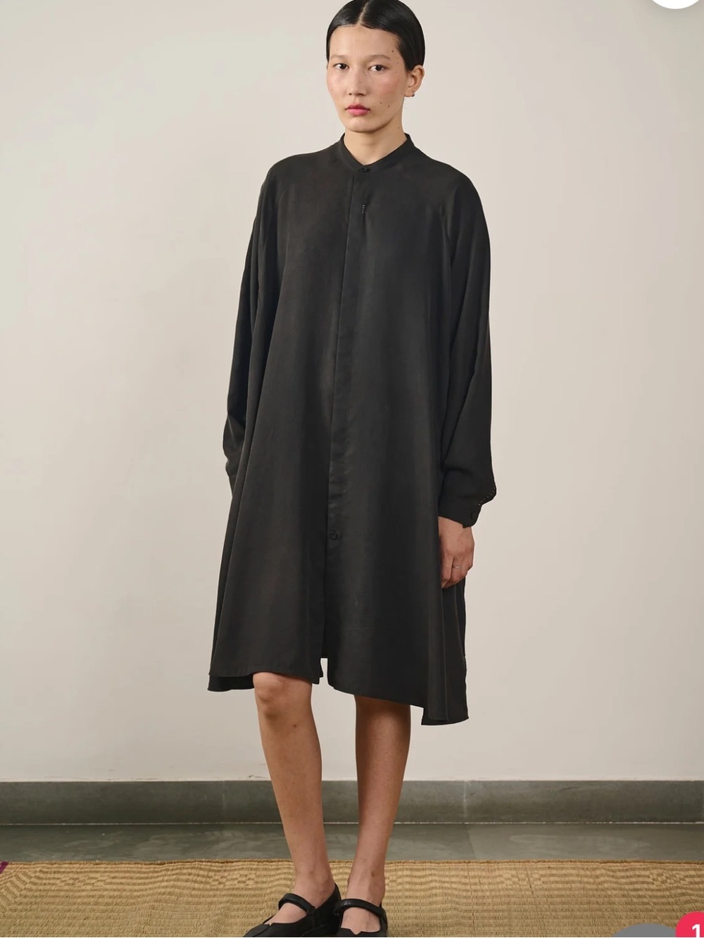 11.11 Eleven Eleven FLARED SHIFT DRESS Black Medium $470